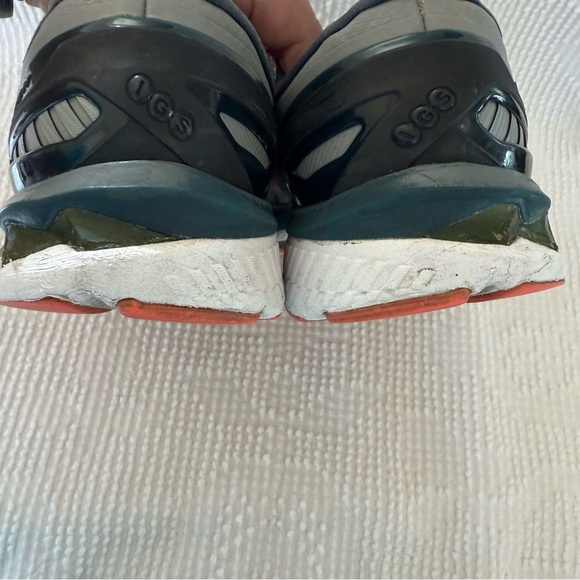 ASICS Gel-Kayano 27 Running Shoes Gray Navy Orange Men’s 8 - Picture 5 of 7